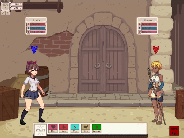 装備した武器で戦う