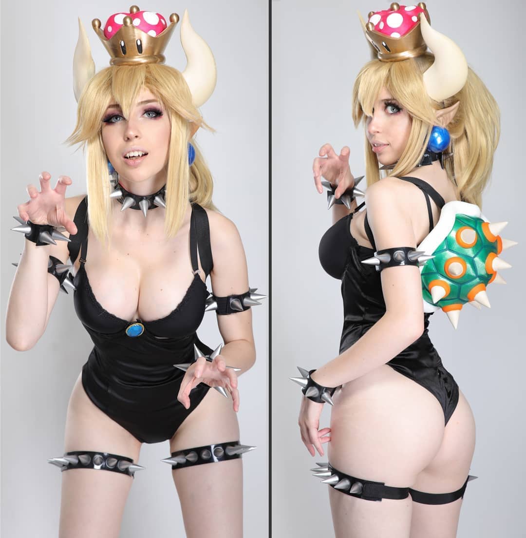 白人コスプレイヤーによるクッパ姫の過激コスプレ