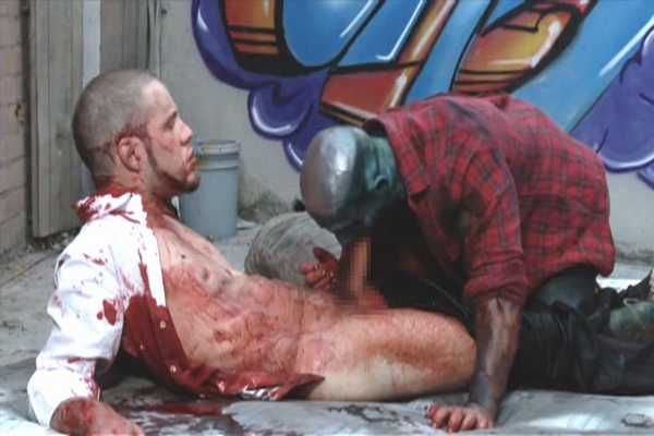 ゲイゾンビが感染者の男にフェラチオする閲覧注意ホモ動画 L.A. ZOMBIE