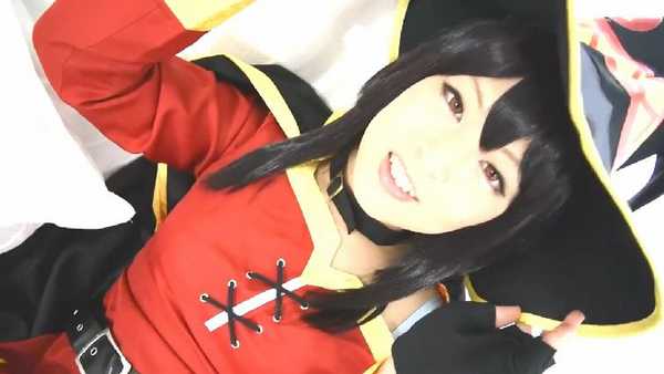 この素晴らしい世界に爆焔を！のめぐみんコスプレをした美形女装子が個人撮影作品でホモセク