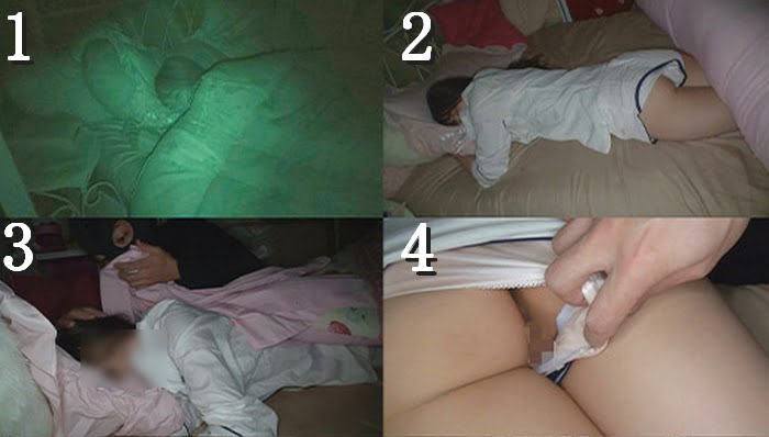 《お気に入り娘》【電車チカン】【自宅盗撮】【睡眠姦】色白で小さな妖精 純白P #7-007