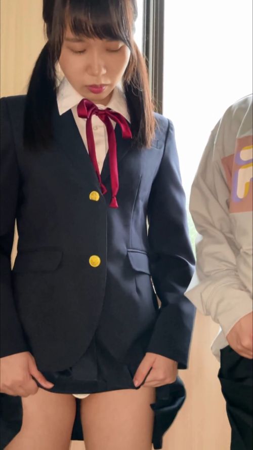 【交渉痴漢③】佐○市の純朴JK2人組に市の公共施設の空き部屋で生中出し&ぶっかけ2連発-004