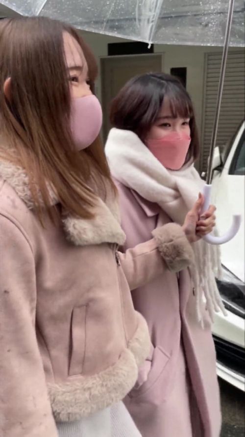 【交渉痴漢⑪】新宿区のW大文学部生2人組に学校近くの雑居ビルのエレベーターホールでナマ挿入&ぶっかけ-001