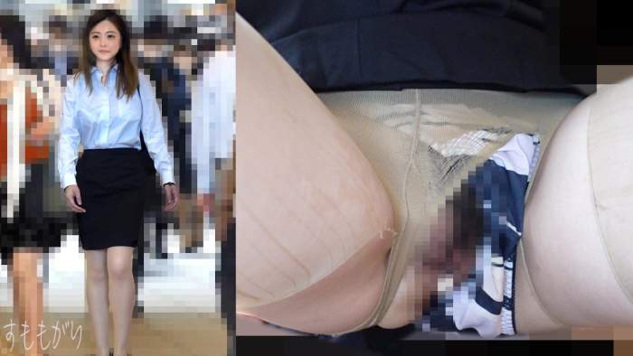 【電車痴漢】エロスーツ美人OLのパンスト破って鬼畜中出し!お漏らし潮吹きで敏感な下半身がびしょ濡れ電車内痴漢-010