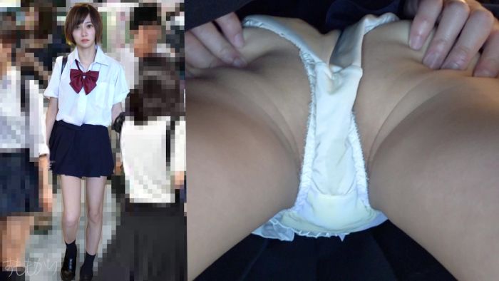 【電車痴漢】全身性感帯な美少女に中出し痴漢!美乳鬼責め下半身ヌレヌレのワレメに肉棒ブチ込みたっぷり中出し-005