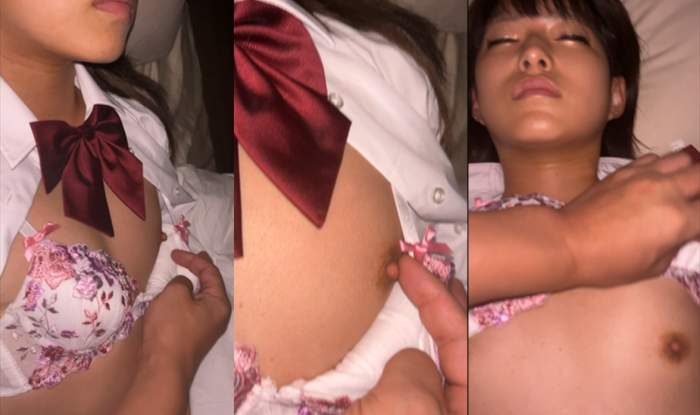 家庭内昏●姦 ギャルJK③娘 夜7時頃・制服のまま・パパの教育的中出し・おっぱいぶっかけ-002