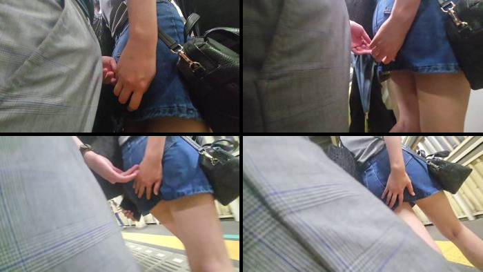 痴かん狂信者 #76【★4】超絶モデル体型のギャル、タイトミニスカ越しのむっちりお尻に固くなったモノを突く&擦り付け-011