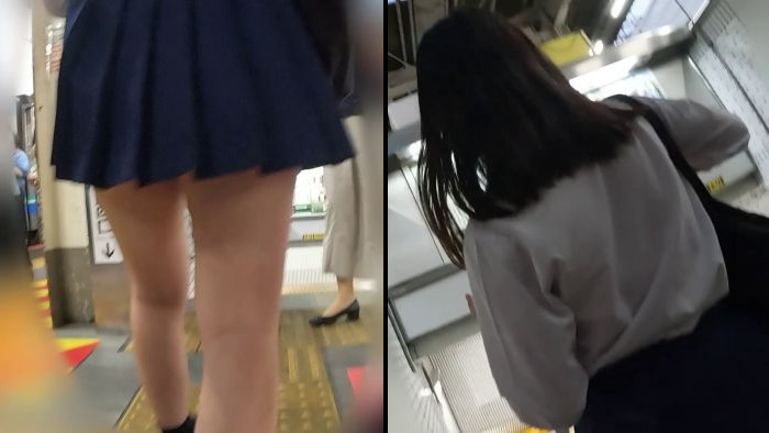 痴かん狂信者 #111【★4】黒髪ミニスカ娘のむっちり太もも、ハリのある巨尻を撫でまわし、Pずらして指入れ。降車後追跡逆さ撮りま-010